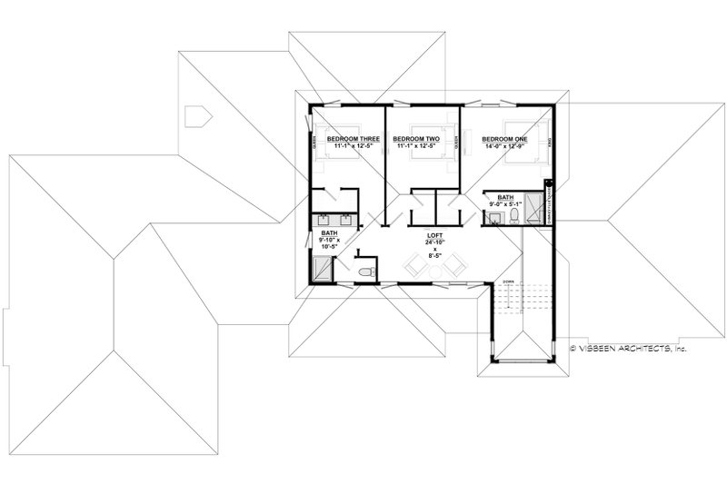 Architectural House Design - Floor Plan - Upper Floor for Modern House Plan #928-395 - 4 bed, 4.5 bath