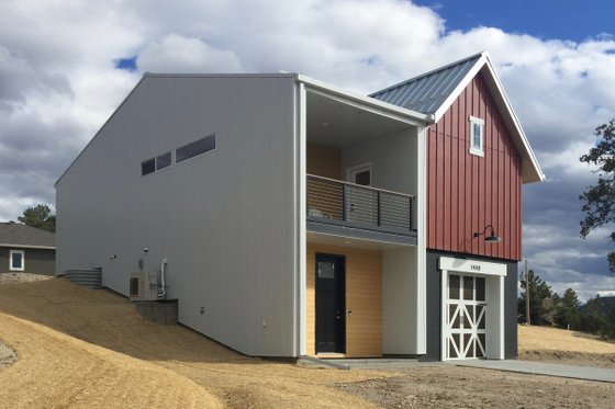 Exterior - Front Elevation 3 for Farmhouse House Plan #933-10 - 2 bed, 2 bath