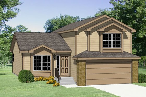 Exterior - Front Elevation for Traditional House Plan #116-197 - 3 bed, 3 bath