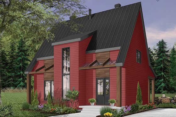 Exterior - Front Elevation 3 for Modern House Plan #23-2682 - 3 bed, 2.5 bath