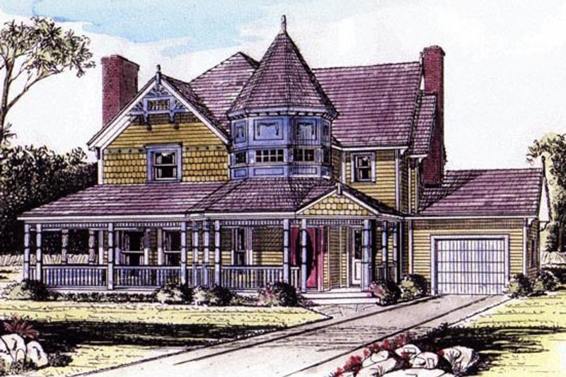 House Design - Victorian Exterior - Front Elevation Plan #315-105