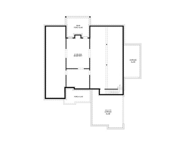 House Blueprint - Ranch Floor Plan - Lower Floor Plan #932-353