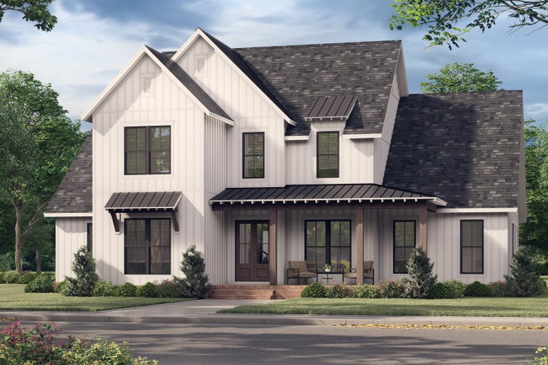 House Blueprint - Farmhouse Exterior - Front Elevation Plan #430-260