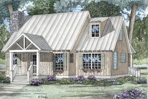 Country Exterior - Front Elevation Plan #17-2021