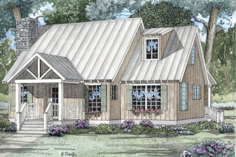 Country Style House Plan - 2 Beds 2 Baths 1425 Sq/Ft Plan #17-2021