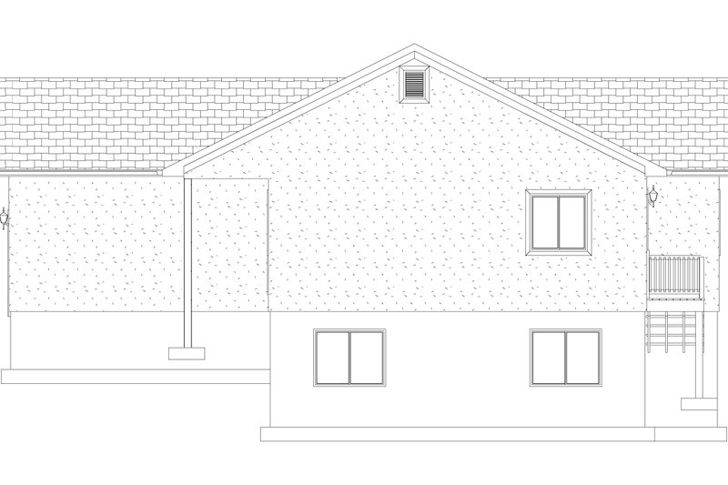 House Plan Design - Exterior - Other Elevation 3 for Traditional House Plan #1060-54 - 4 bed, 3 bath