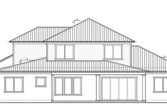 Exterior - Rear Elevation for Southern House Plan #938-117 - 4 bed, 4 bath