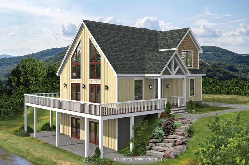 Architectural House Design - Southern Exterior - Front Elevation Plan #932-841