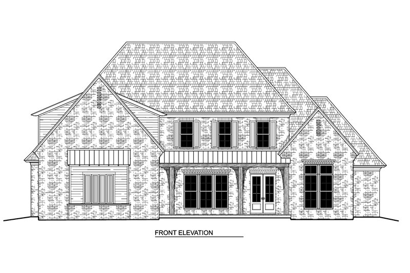 Architectural House Design - Exterior - Front Elevation 4 for European House Plan #1081-36 - 4 bed, 4.5 bath