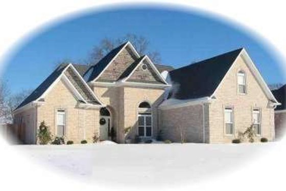 Exterior - Front Elevation for European House Plan #81-1536 - 3 bed, 2 bath