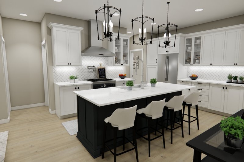 Architectural House Design - Interior - Kitchen 1 for Farmhouse House Plan #51-1404 - 3 bed, 2 bath