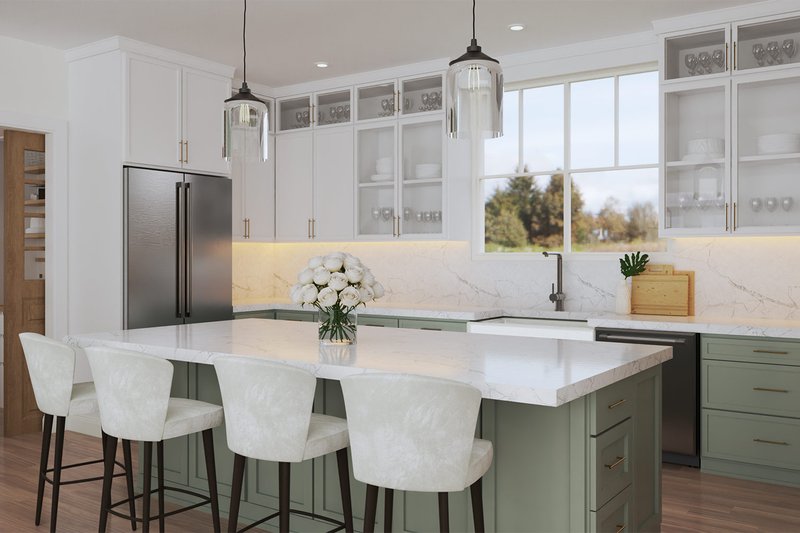 Architectural House Design - Interior - Kitchen 1 for Farmhouse House Plan #119-445 - 3 bed, 2.5 bath