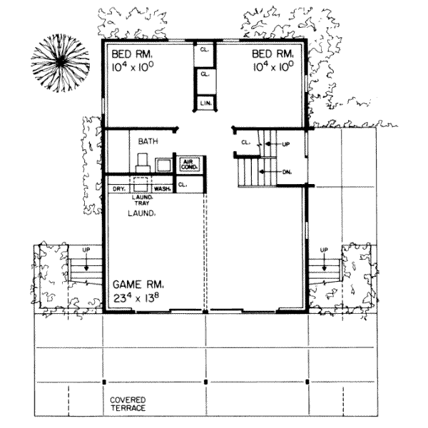 Architectural House Design - Modern Floor Plan - Lower Floor Plan #72-350