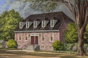 Colonial Style House Plan - 4 Beds 4 Baths 2599 Sq/Ft Plan #405-350 