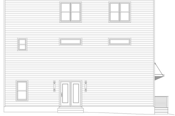 Exterior - Rear Elevation for Beach House Plan #932-958 - 2 bed, 3.5 bath