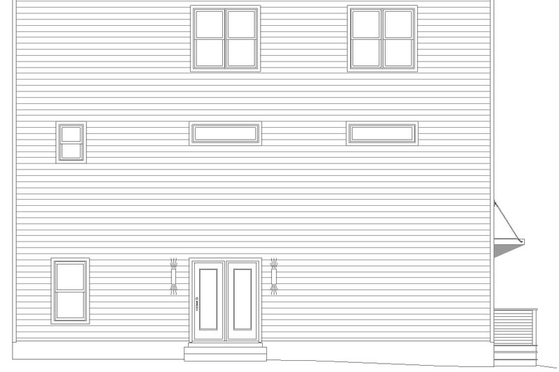Home Plan - Exterior - Rear Elevation for Beach House Plan #932-958 - 2 bed, 3.5 bath