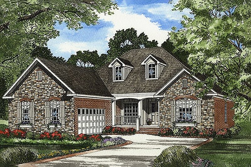 Home Plan - European Exterior - Front Elevation Plan #17-611