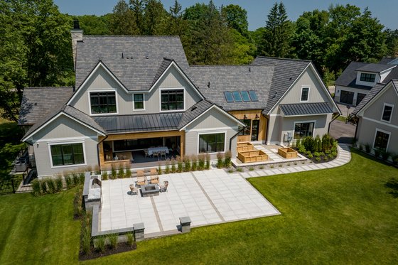 Exterior - Rear Elevation for Farmhouse House Plan #928-340 - 4 bed, 3.5 bath