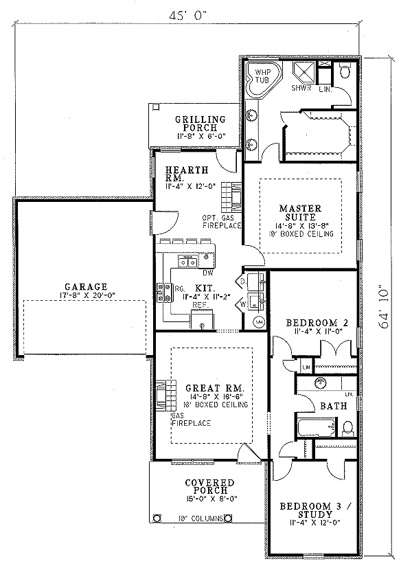Traditional Floor Plan - Main Floor Plan #17-196