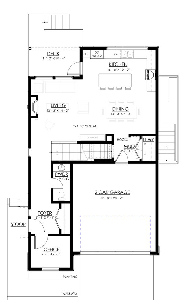Home Plan - Farmhouse Floor Plan - Main Floor Plan #1114-116