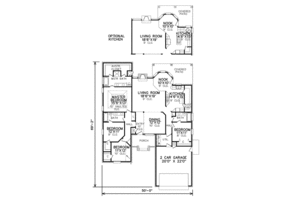 Floor Plan - Main Floor for Traditional House Plan #65-319 - 4 bed, 3 bath