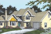 European Style House Plan - 4 Beds 3 Baths 2041 Sq/Ft Plan #89-403 