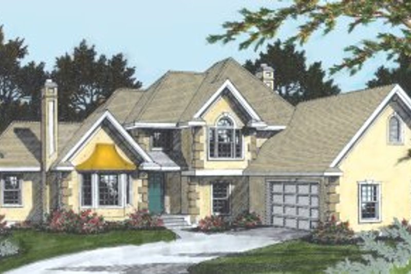 Dream House Plan - European Exterior - Front Elevation Plan #89-403