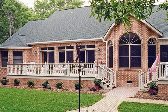 Exterior - Rear Elevation for Southern House Plan #456-4 - 4 bed, 3 bath