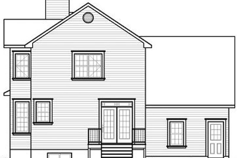 House Plan Design - Exterior - Rear Elevation for Farmhouse House Plan #23-863 - 3 bed, 2.5 bath