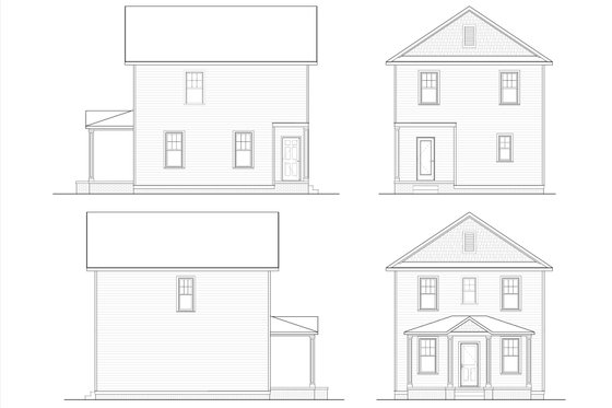 Exterior - Other Elevation for Prairie House Plan #936-55 - 3 bed, 2.5 bath