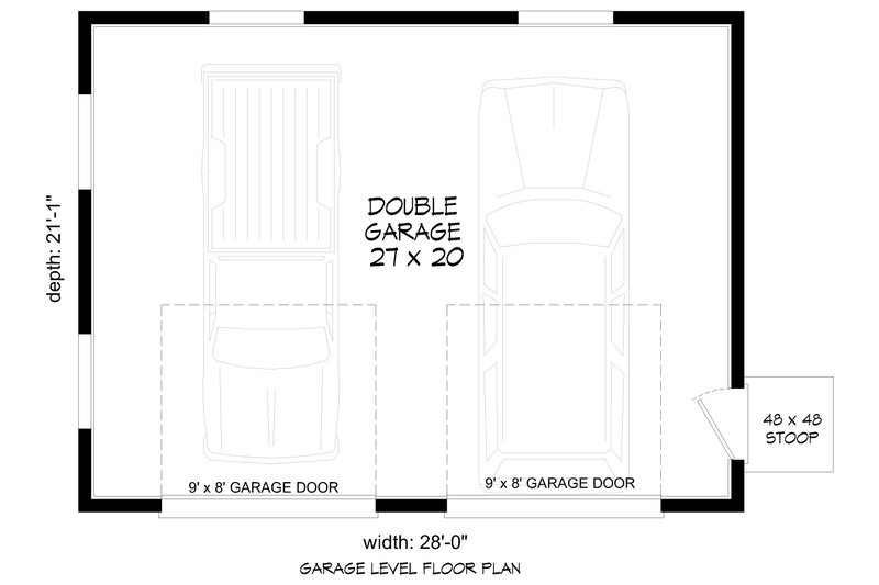 Architectural House Design - Floor Plan - Main Floor for Contemporary House Plan #932-1263, 0 bath