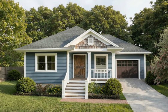 Exterior - Front Elevation for Traditional House Plan #79-131 - 3 bed, 2 bath