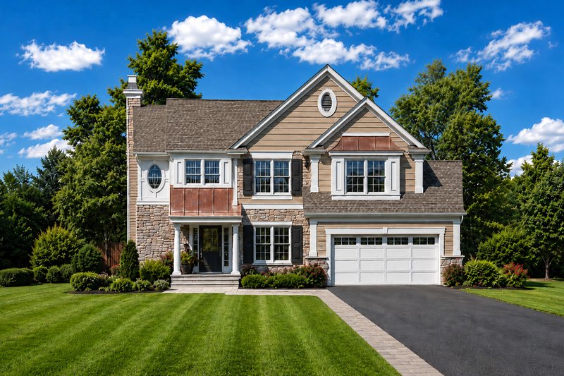 Dream House Plan - Exterior - Front Elevation 3 for Country House Plan #20-2042 - 4 bed, 2.5 bath
