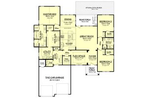 Floor Plan - Main Floor for Craftsman House Plan #430-159 - 3 bed, 2.5 bath
