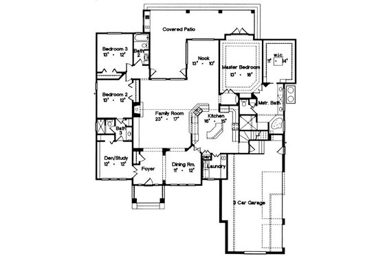 Floor Plan - Main Floor for Traditional House Plan #417-385 - 4 bed, 4 bath