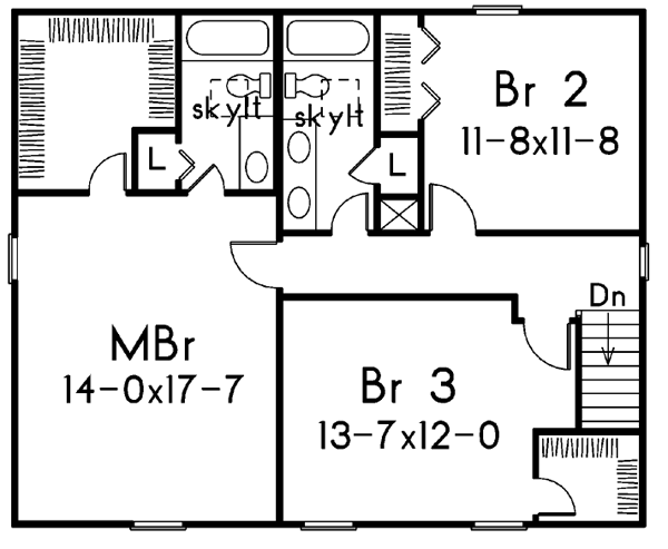 Home Plan - Country Floor Plan - Upper Floor Plan #57-109