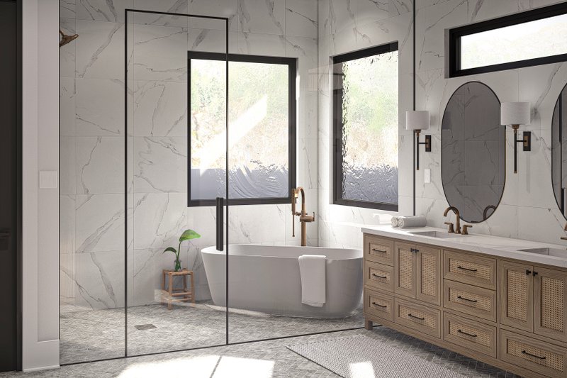 Dream House Plan - Interior - Master Bathroom for Beach House Plan #455-457 - 2 bed, 2.5 bath