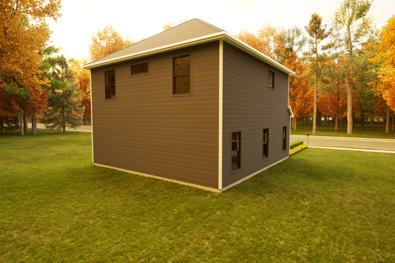 Exterior - Rear Elevation for Contemporary House Plan #1116-36 - 2 bed, 1.5 bath