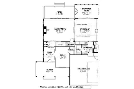 Floor Plan - Main Floor 1 for Country House Plan #1080-3 - 4 bed, 3.5 bath