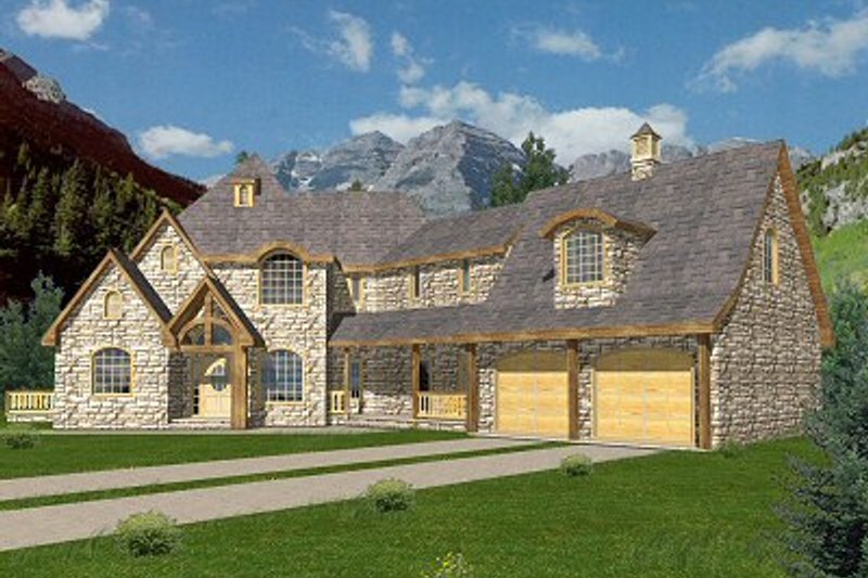 Dream House Plan - European Exterior - Front Elevation Plan #117-159