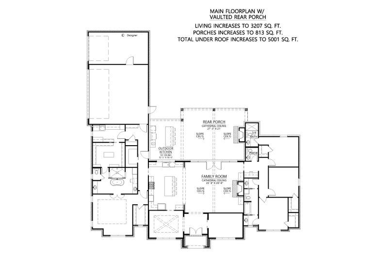 Architectural House Design - Floor Plan - Other Floor for Southern House Plan #1074-11 - 4 bed, 3 bath