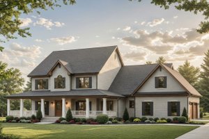 House Blueprint - Farmhouse Exterior - Front Elevation Plan #21-632