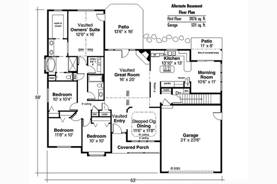 Floor Plan - Other Floor for Traditional House Plan #124-279 - 4 bed, 2 bath