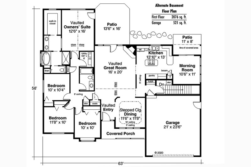 House Plan Design - Floor Plan - Other Floor for Traditional House Plan #124-279 - 4 bed, 2 bath