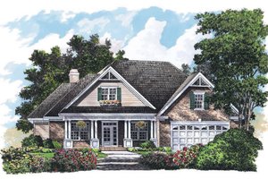 Country Exterior - Front Elevation Plan #929-714