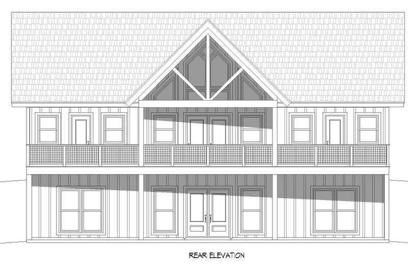 Dream House Plan - Exterior - Rear Elevation 1 for Country House Plan #932-646 - 2 bed, 3 bath