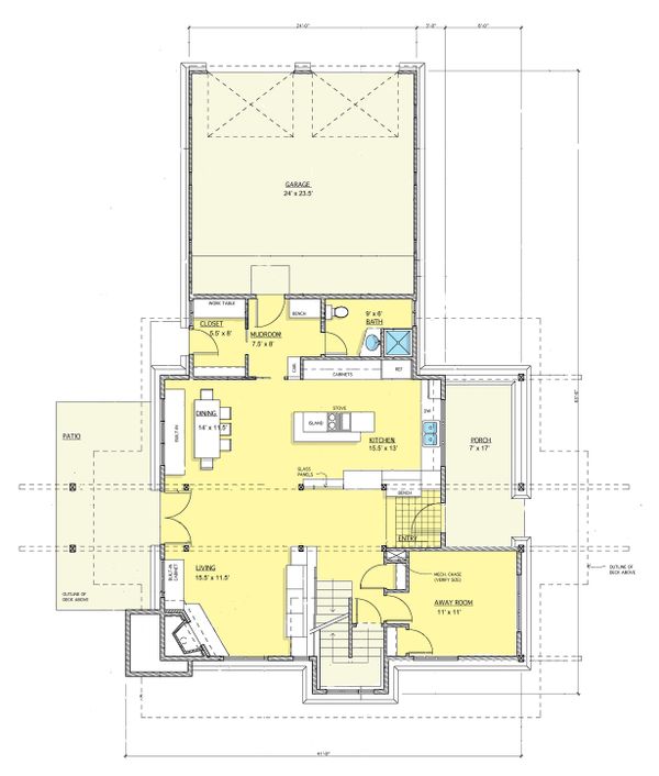 Contemporary Floor Plan - Main Floor Plan #573-2