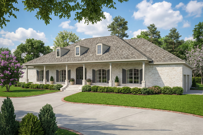 Dream House Plan - Southern Exterior - Front Elevation Plan #17-638