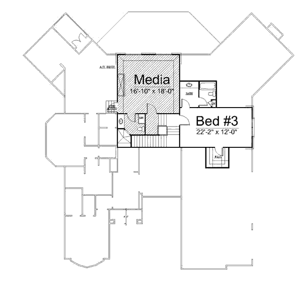 House Design - European Floor Plan - Upper Floor Plan #119-348
