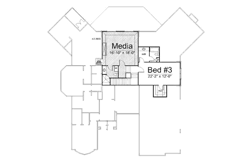 Home Plan - Floor Plan - Upper Floor for European House Plan #119-348 - 3 bed, 3.5 bath